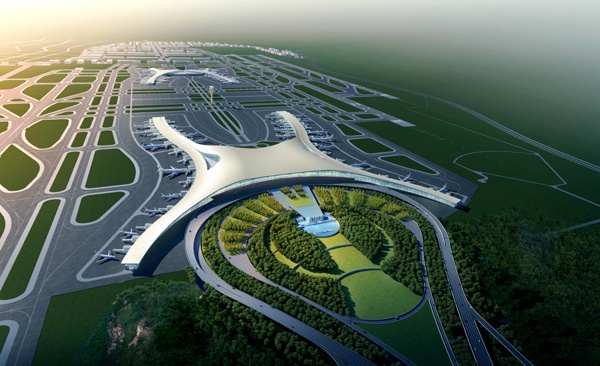 重慶機場：高亮度吸引眼球！